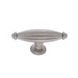 JVJ Hardware - Classic Collection Satin Nickel Finish 2-1/2'' Oblong Fluted Knob, Composition Zamac - Satin Nickel