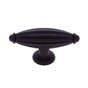JVJ Hardware - Classic Collection Oil Rubbed Bronze Finish 2-3/4'' Oblong Fluted Knob, Composition Zamac - Oil Rubbed Bronze