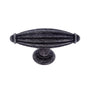 JVJ Hardware - Lone Star Collection Iron Finish 2-3/4'' Oblong Fluted Knob, Composition Zamac - Iron