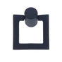 JVJ Hardware - Plateau Collection Matte Black Finish 2'' Square Ring Pull, Composition Solid Brass - Matte Black