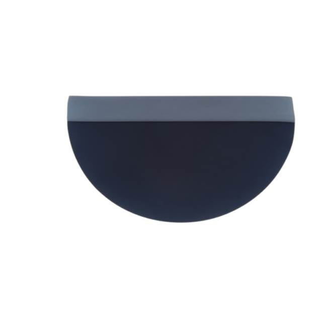 JVJ Hardware - Plateau Collection Matte Black Finish 3'' OA (64 mm c/c) Half Moon Pull, Composition Solid Brass - Matte Black