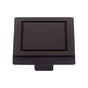 JVJ Hardware - Minimalista Collection Matte Black Finish 32 mm Square Knob, Composition Zamac - Matte Black