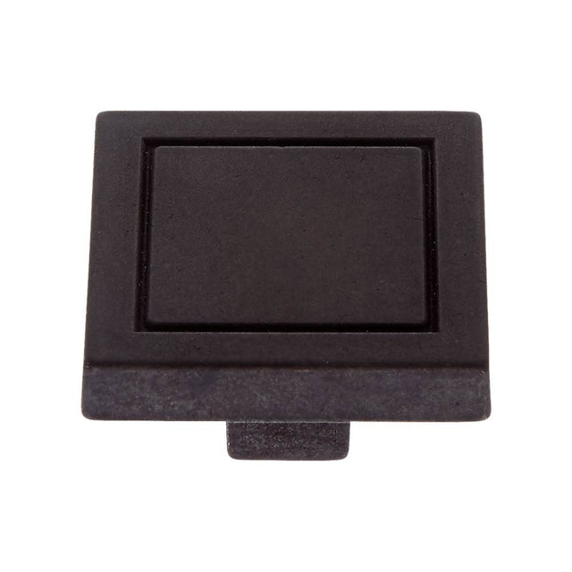 JVJ Hardware - Minimalista Collection Oil Rubbed Bronze Finish 32 mm Square Knob, Composition Zamac - Oil Rubbed Bronze