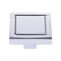 JVJ Hardware - Minimalista Collection Polished Chrome Finish 32 mm Square Knob, Composition Zamac - Polished Chrome