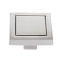 JVJ Hardware - Minimalista Collection Satin Nickel Finish 32 mm Square Knob, Composition Zamac - Satin Nickel