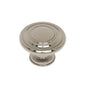 JVJ Hardware - Vintage Collection Polished Nickel Finish 1-1/4'' Ringed Knob, Composition Zamac - Polished Nickel