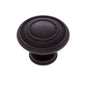 JVJ Hardware - Vintage Collection Oil Rubbed Bronze Finish 1-1/4'' Ringed Knob, Composition Zamac - Oil Rubbed Bronze