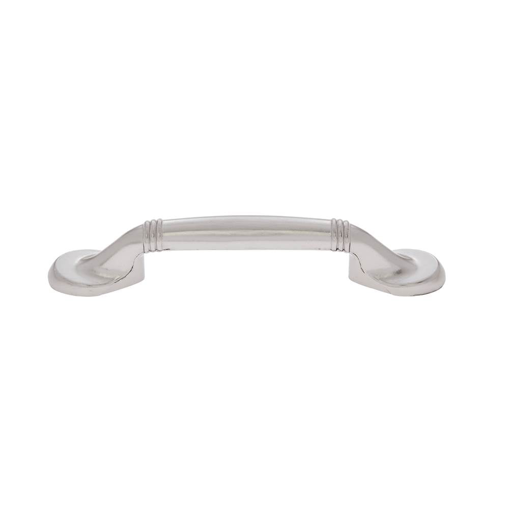 JVJ Hardware - Vintage Collection Satin Nickel Finish 3'' c/c (5-3/16'' OA) Footed Pull, Composition Zamac - Satin Nickel