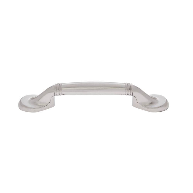 JVJ Hardware - Vintage Collection Satin Nickel Finish 3'' c/c (5-3/16'' OA) Footed Pull, Composition Zamac - Satin Nickel