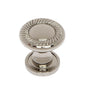 JVJ Hardware - Classic Collection Polished Nickel Finish 31 mm Rope Knob w/Back Plate, Composition Solid Brass - Polished Nickel