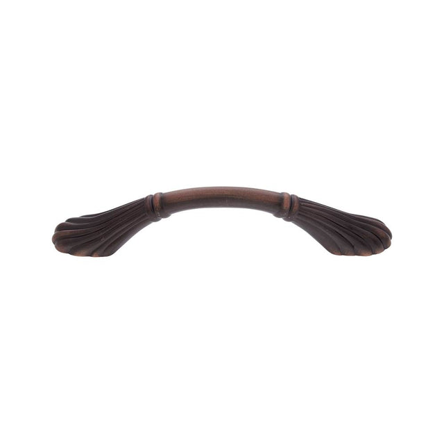 JVJ Hardware - Vintage Collection Old World Bronze Finish 96 mm c/c (5'' OA) Scalloped Footed Pull, Composition Zamac - Old World Bronze