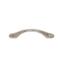 JVJ Hardware - Vintage Collection Polished Nickel Finish Pull 96 mm c/c (5'' OA) Scalloped Footed Pull, Composition Zamac - Polished Nickel