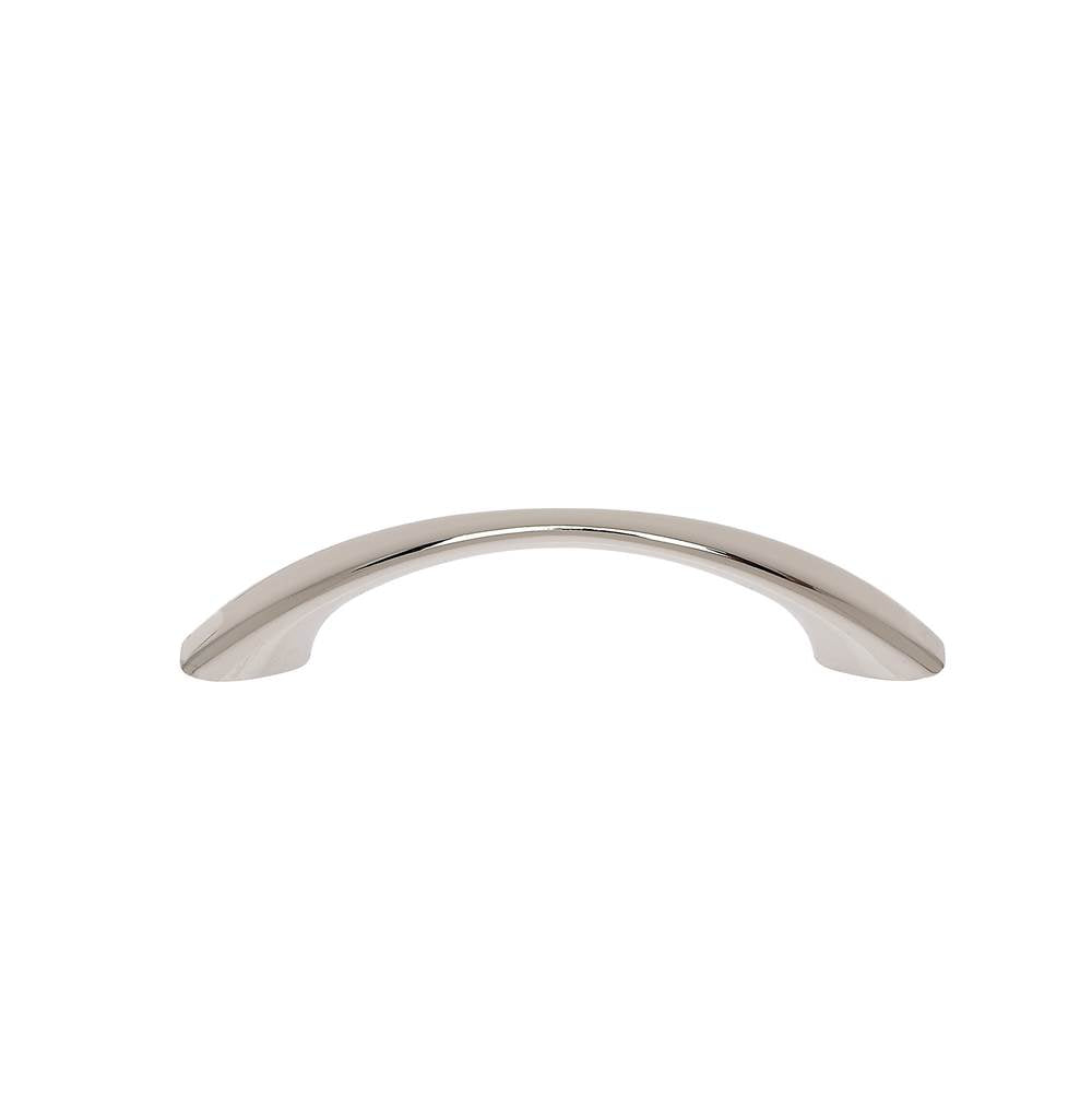 JVJ Hardware - Vintage Collection Polished Nickel Finish 96 mm c/c (4-3/4'' OA) Smooth Pull, Composition Zamac - Polished Nickel