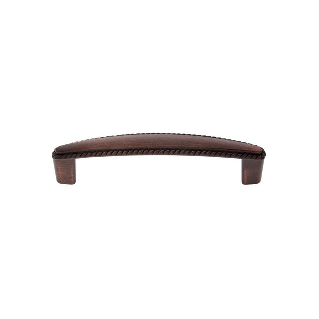 JVJ Hardware - Vintage Collection Old World Bronze Finish Pull 96 mm c/c (4-3/4'' OA) Roped Pull, Composition Zamac - Old World Bronze