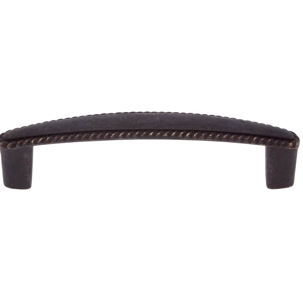 JVJ Hardware - Lone Star Collection Rust Finish 96 mm c/c (4-3/4'' OA) Roped Pull, Composition Zamac - Rust