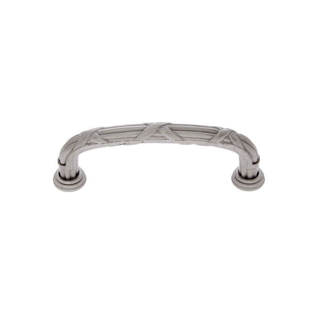 JVJ Hardware - Vintage Collection Satin Nickel Finish 96 mm c/c (4-1/2'' OA) Ribbon Pull, Composition Zamac - Satin Nickel