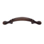 JVJ Hardware - Vintage Collection Old World Bronze Finish 3'' c/c (5-1/2'' OA) Footed Pull w/Circles, Composition Zamac - Old World Bronze