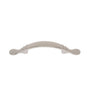 JVJ Hardware - Vintage Collection Polished Nickel Finish 3'' c/c  (5-1/2'' OA) Footed Pull w/Circles, Composition Zamac - Polished Nickel
