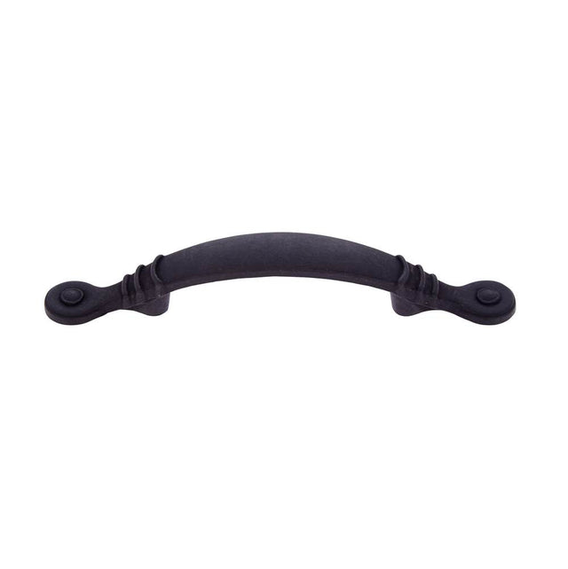 JVJ Hardware - Vintage Collection Oil Rubbed Bronze Finish 3'' c/c  (5-1/2'' OA) Footed Pull w/Circles, Composition Zamac - Oil Rubbed Bronze