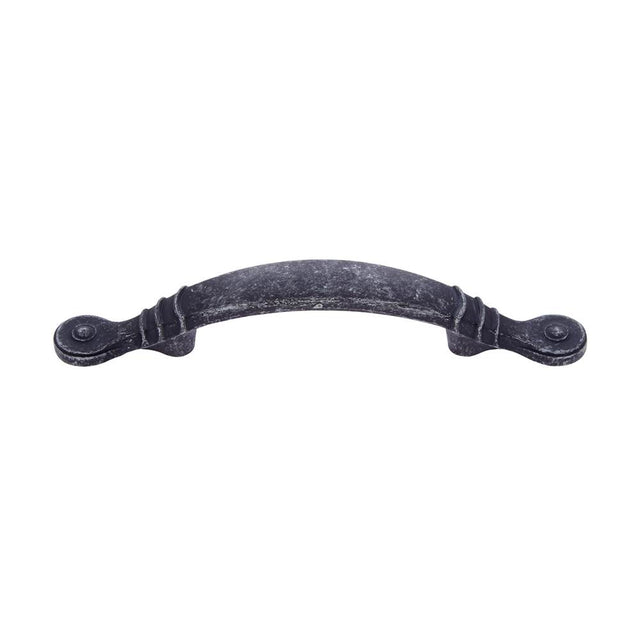 JVJ Hardware - Lone Star Collection Iron Finish 3'' c/c  (5-1/2'' OA) Footed Pull w/Circles, Composition Zamac - Iron