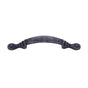 JVJ Hardware - Lone Star Collection Iron Finish 3'' c/c  (5-1/2'' OA) Footed Pull w/Circles, Composition Zamac - Iron