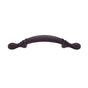 JVJ Hardware - Lone Star Collection Rust Finish 3'' c/c  (5-1/2'' OA) Footed Pull w/Circles, Composition Zamac - Rust