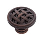 JVJ Hardware - Vintage Collection Old World Bronze Finish 1-1/2'' Crisscross Knob , Composition Zamac - Old World Bronze