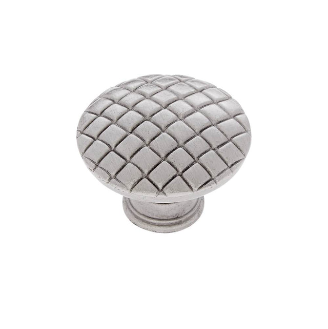 JVJ Hardware - Vintage Collection Satin Nickel Finish Knob 1-3/16'', Composition Zamac - Satin Nickel