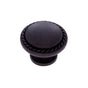 JVJ Hardware - Vintage Collection Oil Rubbed Bronze Finish Rope-Edged Knob 1-1/4'', Composition Zamac - Oil Rubbed Bronze