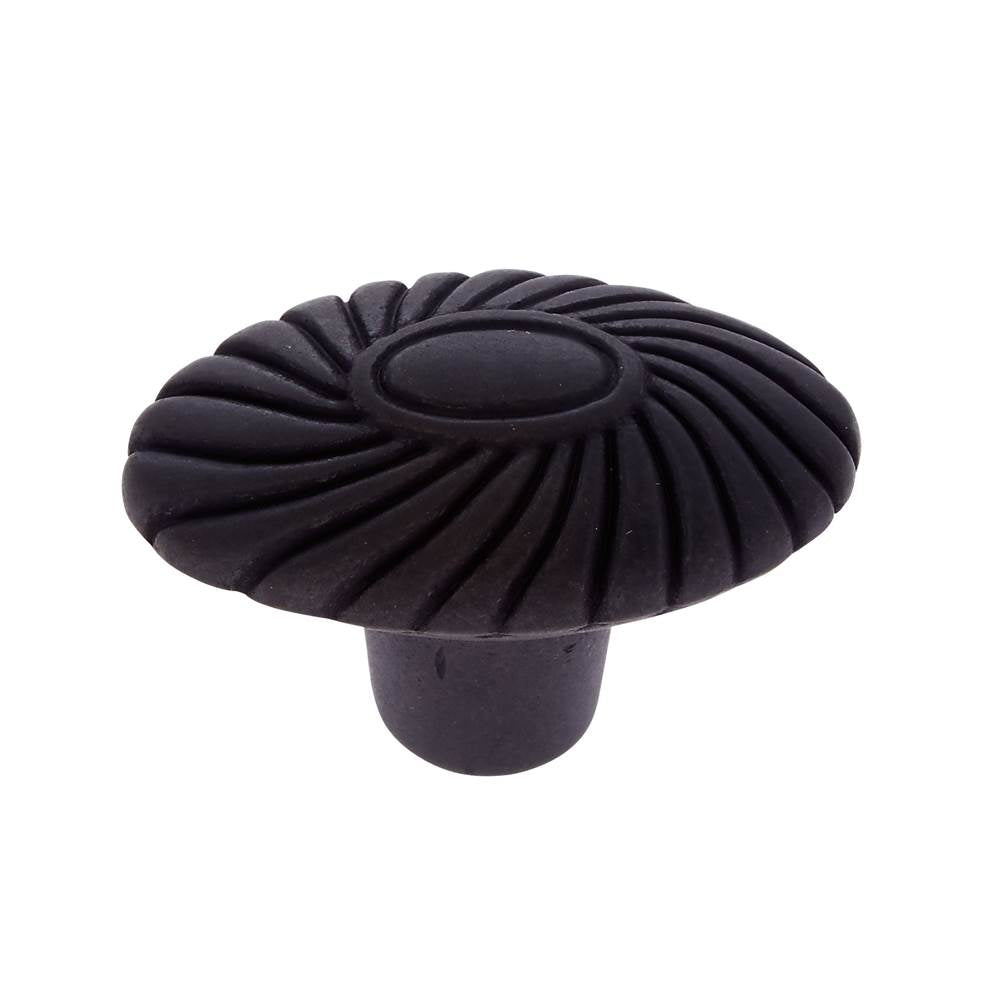 JVJ Hardware - Vintage Collection Oil Rubbed Bronze Finish Oval Knob 1-9/16'', Composition Zamac - Oil Rubbed Bronze