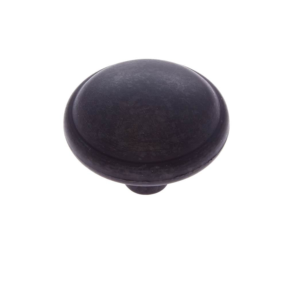 JVJ Hardware - Vintage Collection Oil Rubbed Bronze 1-3/8'' Smooth Knob, Composition Zamac - Oil Rubbed Bronze