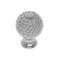 JVJ Hardware - Medieval Collection Polished Chrome Finish 28mm Chrome Chain Maille Knob, Composition Aluminum/Solid Brass - Polished Chrome