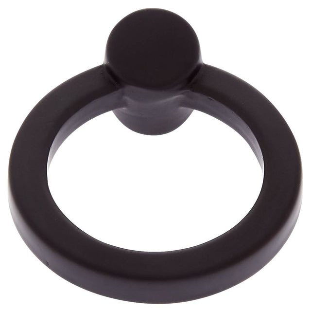 JVJ Hardware - Sterling Collection Matte Black Finish 45 mm Round Ring Pull, Composition Solid Brass - Matte Black