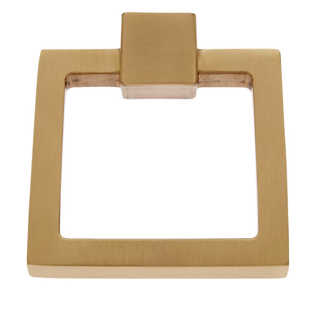 JVJ Hardware - Sterling Collection Satin Brass Finish 80 mm Square Ring Pull, Composition Brass - Satin Brass