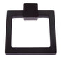 JVJ Hardware - Sterling Collection Matte Black Finish 80 mm  Square Ring Pull, Composition Solid Brass - Matte Black