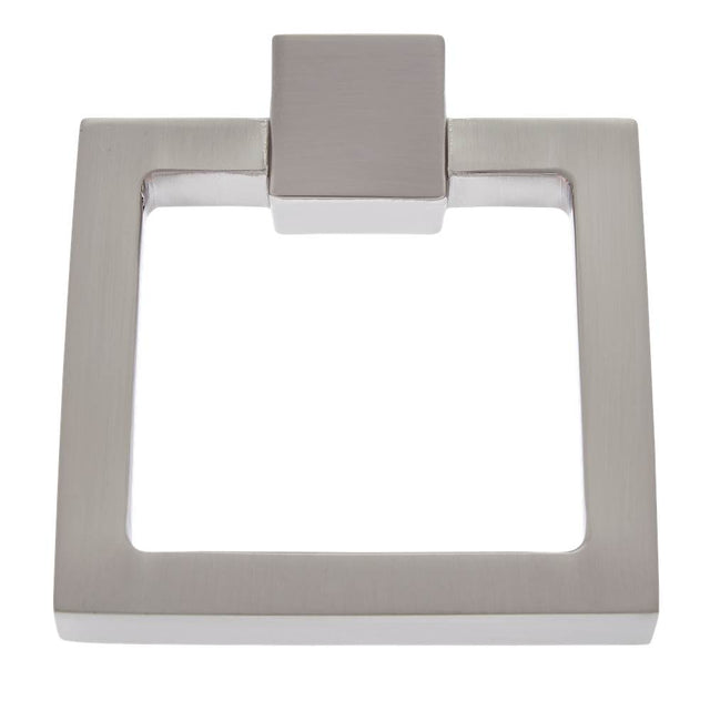 JVJ Hardware - Sterling Collection Satin Nickel Finish 80 mm Square Ring Pull, Composition Solid Brass - Satin Nickel