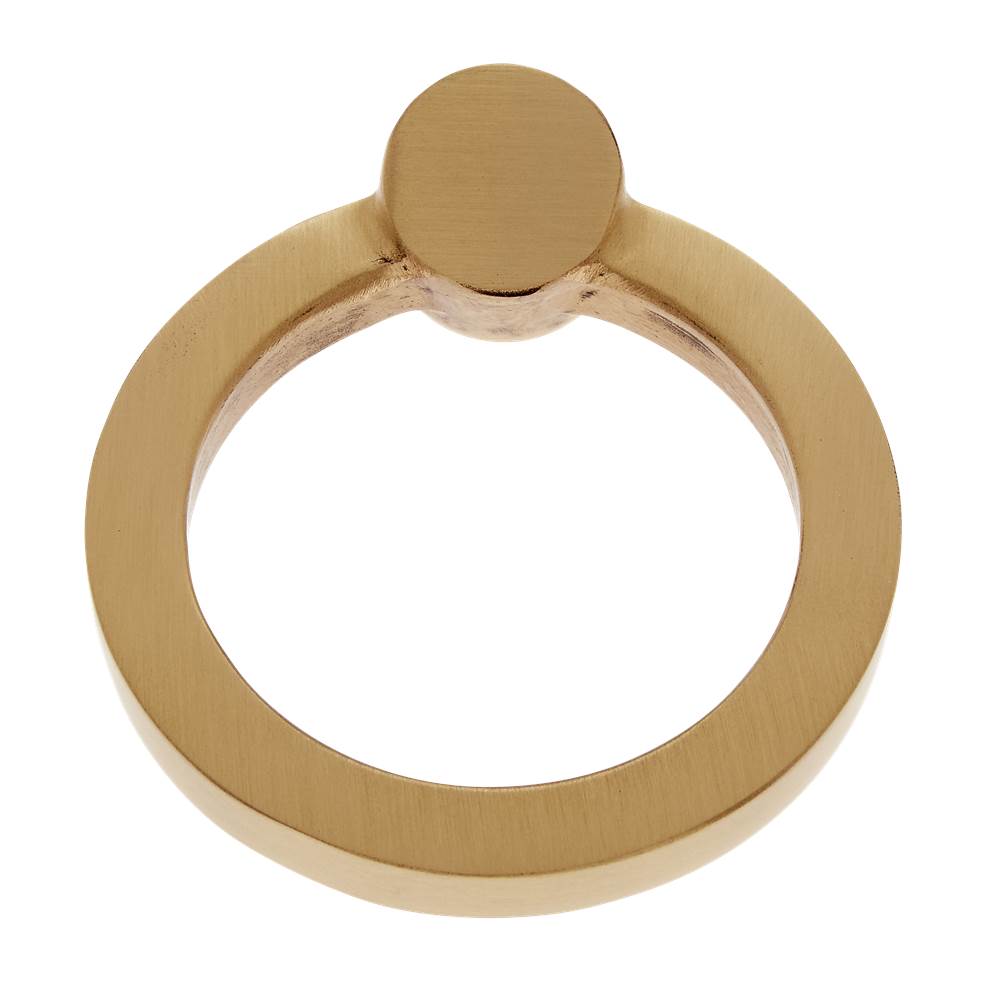 JVJ Hardware - Sterling Collection Satin Brass Finish 80 mm Round Ring Pull, Composition Brass - Satin Brass