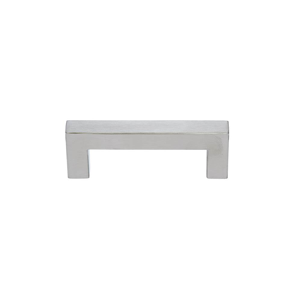 JVJ Hardware - Palermo II Collection Stainless Steel Finish 96 mm c/c Squared Thick Bar Pull w/ Posts At End, Composition Stainless Steel (14mm diameter) - Stainless Steel