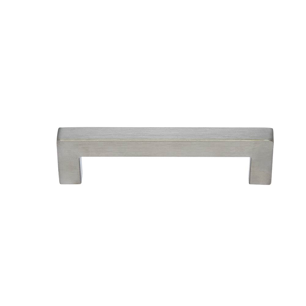 JVJ Hardware - Palermo II Collection Stainless Steel Finish 128 mm c/c Squared Thick Bar Pull w/ Posts At End, Composition Stainless Steel (14 mm diameter) - Stainless Steel