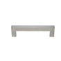 JVJ Hardware - Palermo II Collection Stainless Steel Finish 128 mm c/c Squared Thick Bar Pull w/ Posts At End, Composition Stainless Steel (14 mm diameter) - Stainless Steel