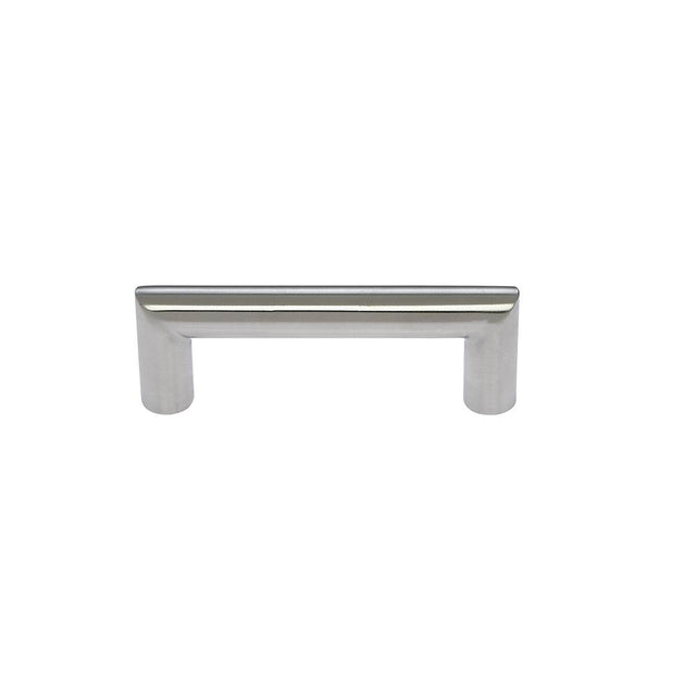 JVJ Hardware - Palermo II Collection Stainless Steel Finish 96 mm c/c Rounded Thick Bar Pull w/ Posts At End, Composition Stainless Steel (15 mm diameter) - Stainless Steel