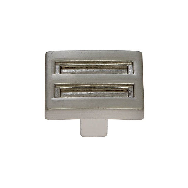 JVJ Hardware - Santorini Collection Satin Nickel Finish 1'' X 1 -1/4'' Transitional Knob, Composition Zamac - Satin Nickel