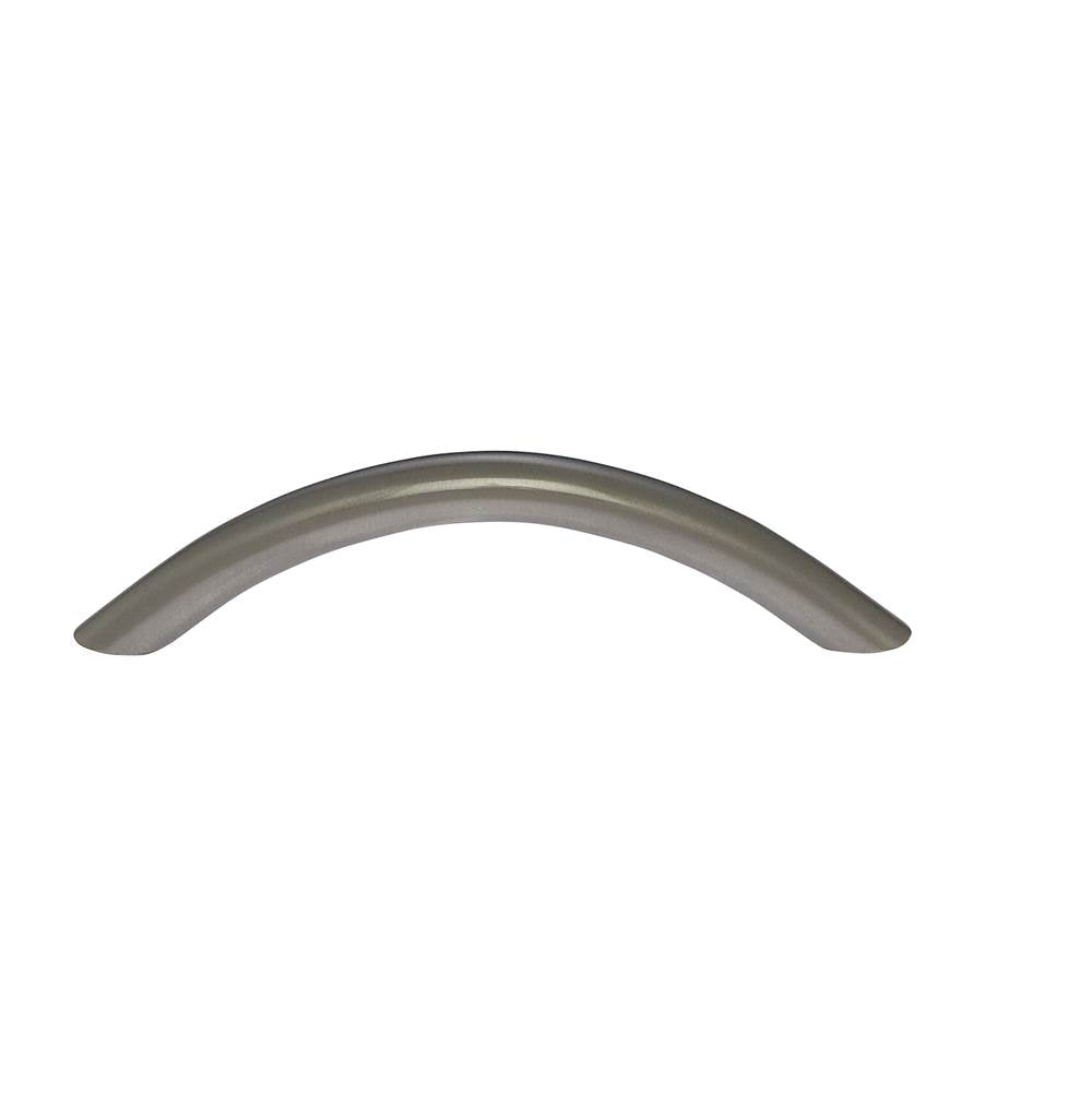 JVJ Hardware - Santorini Collection Satin Nickel Finish 96 mm c/c (115 mm OA) Rounded Bow Pull, Composition Steel - Satin Nickel
