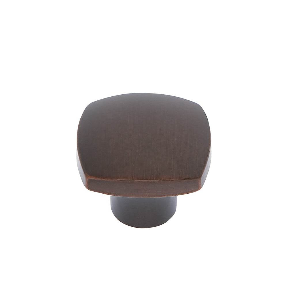 JVJ Hardware - Teres Collection, Old World Bronze Finish 30 mm Square Knob With Rounded Edges, Composition Zamac - Old World Bronze