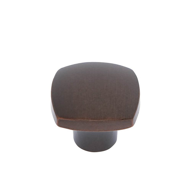 JVJ Hardware - Teres Collection, Old World Bronze Finish 30 mm Square Knob With Rounded Edges, Composition Zamac - Old World Bronze