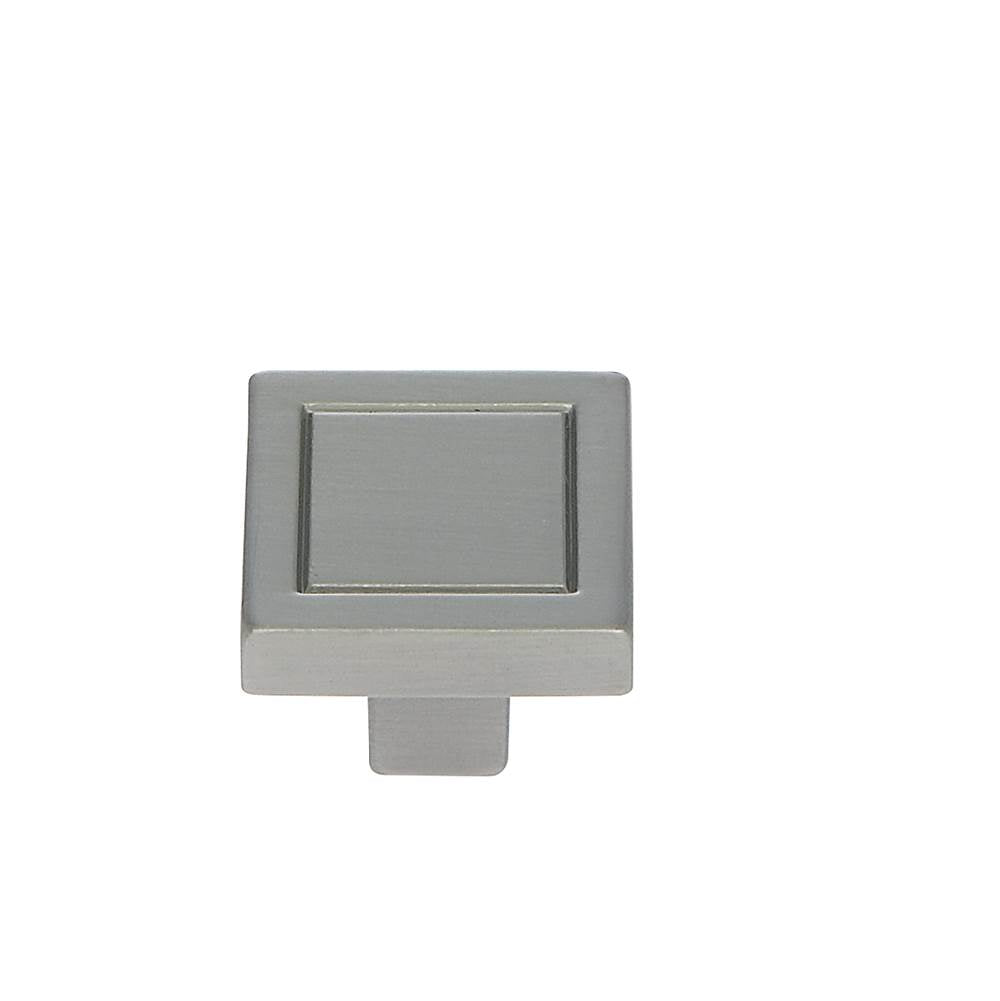 JVJ Hardware - Minimalista Collection Satin Nickel Finish 24 mm Square Knob, Composition Zamac - Satin Nickel