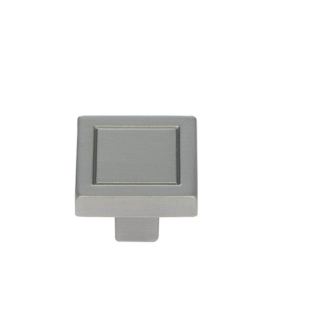 JVJ Hardware - Minimalista Collection Satin Nickel Finish 24 mm Square Knob, Composition Zamac - Satin Nickel