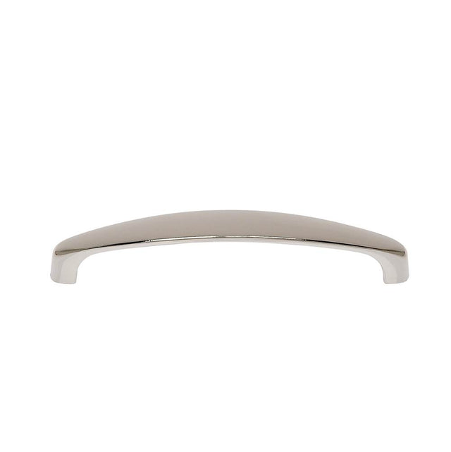 JVJ Hardware - Teres Collection Polished Nickel Finish 128 mm c/c Slim Bowed Pull, Composition Zamac - Polished Nickel