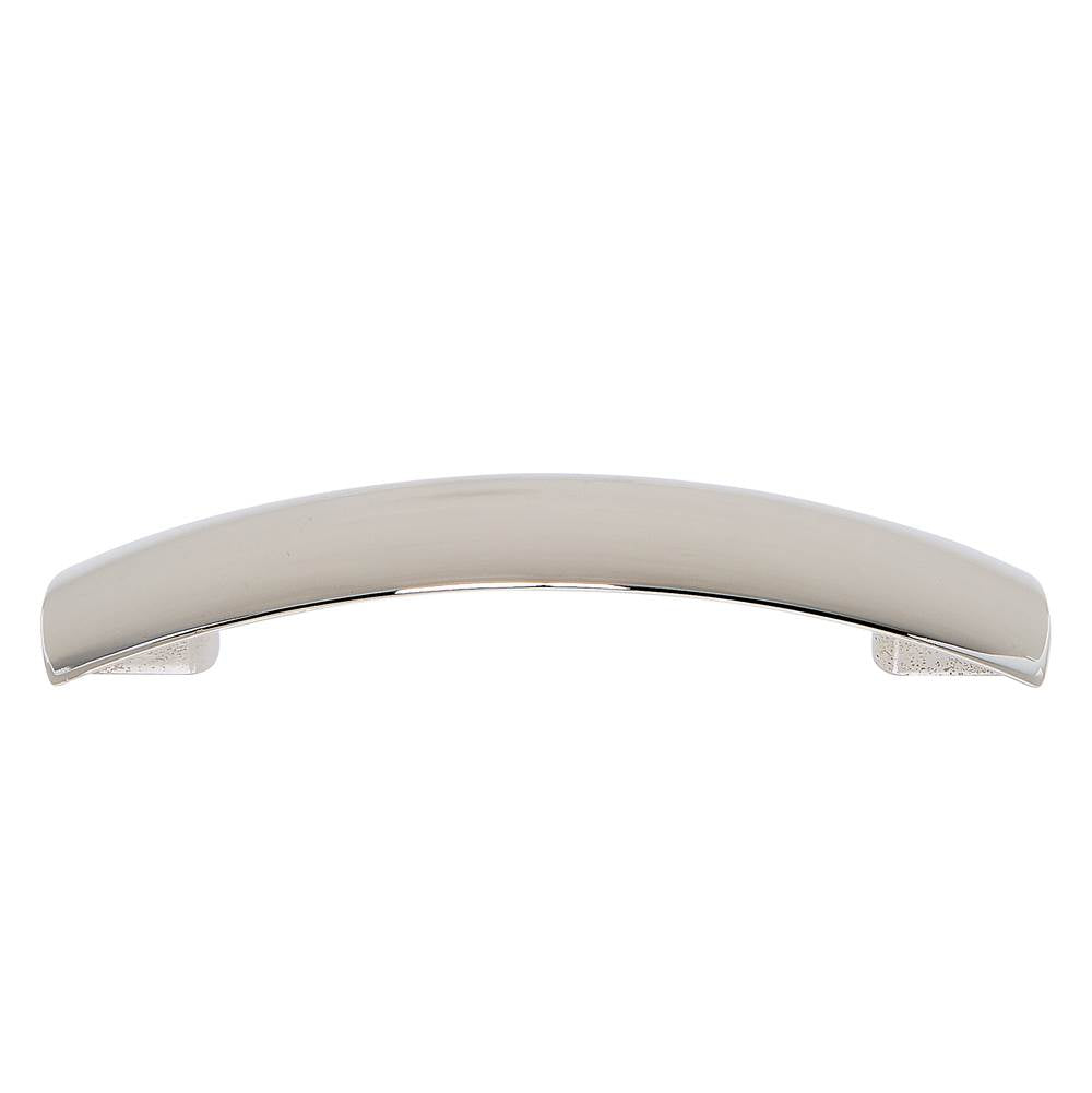 JVJ Hardware - Teres Collection Polished Nickel Finish 96 mm c/c Drooped Pull, Composition Zamac - Polished Nickel