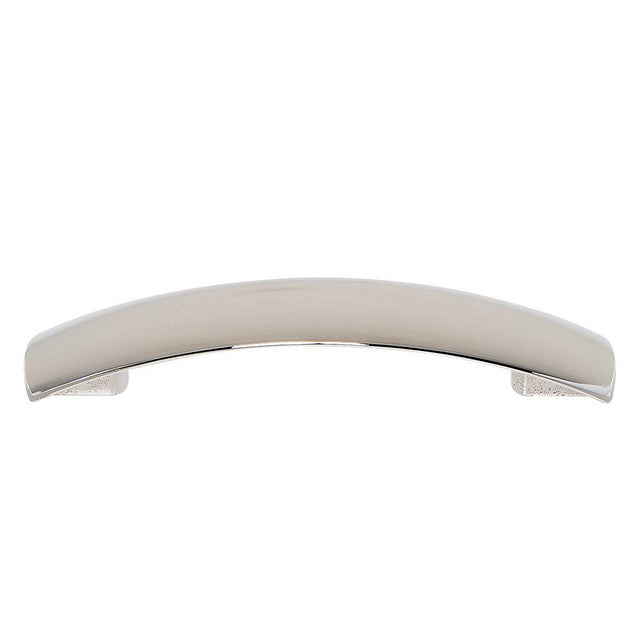 JVJ Hardware - Teres Collection Polished Nickel Finish 96 mm c/c Drooped Pull, Composition Zamac - Polished Nickel